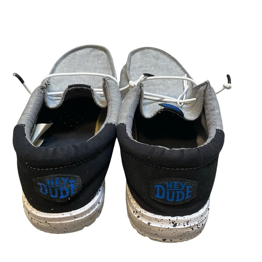 Hey Dude Shoes Men 6 EU 38 Gray Slip On Casual Loafers Coastal
